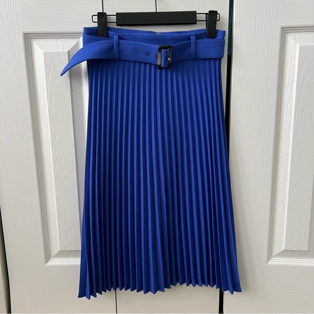 Pleated A Line Skirt